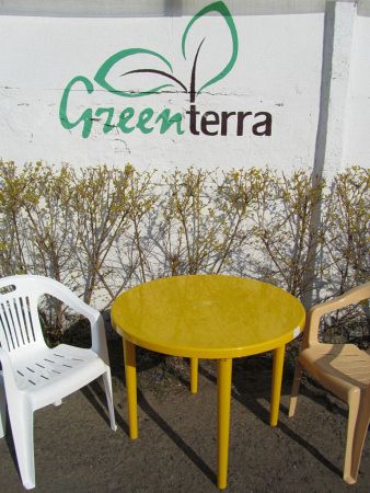 Стол пластиковый круглый [130-0022]